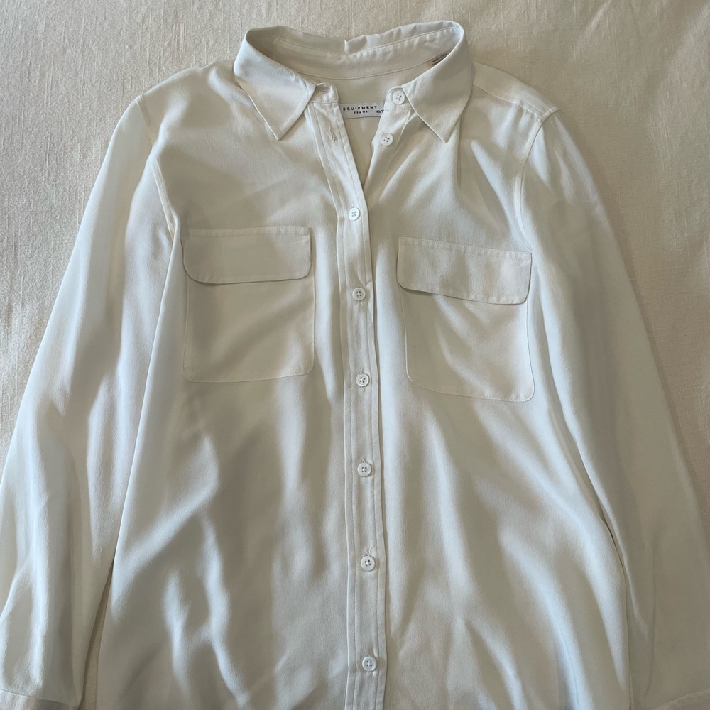 Equipment Cream Button-Up Shirt